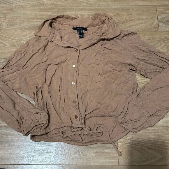 Forever 21 brown blouse size small - Picture 1 of 4